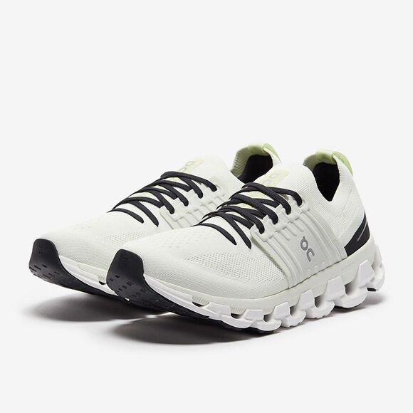 NIB ON CLOUD MEN'S CLOUDSWIFT 3 RUNNING ATHLETIC SNEAKERS IVORY BLACK 7 - Picture 1 of 9